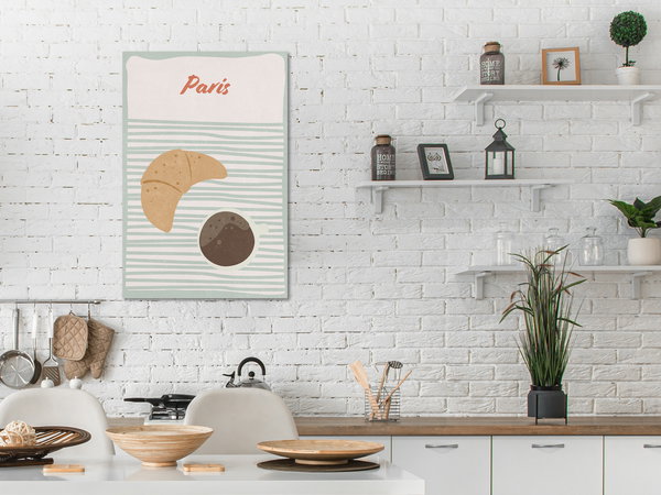Kunstdruck auf Leinwand 'Parisian Breakfast Vertical'