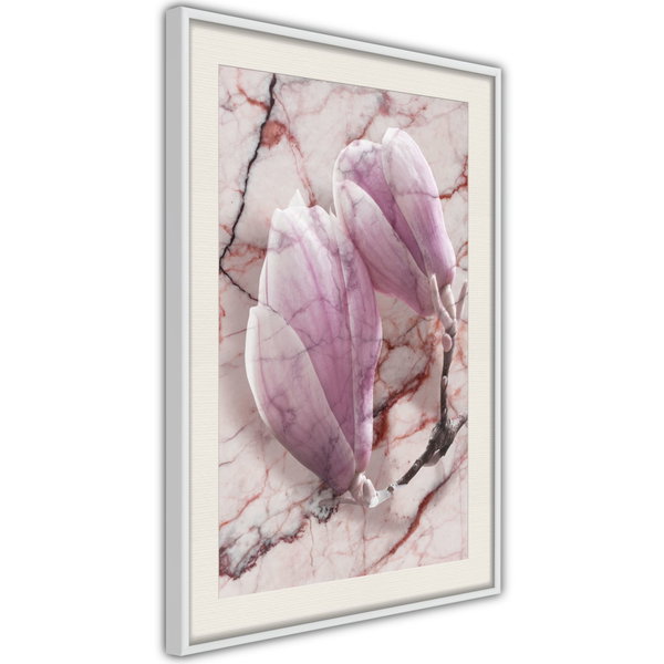 Poster 'Magnolia on Marble Background'