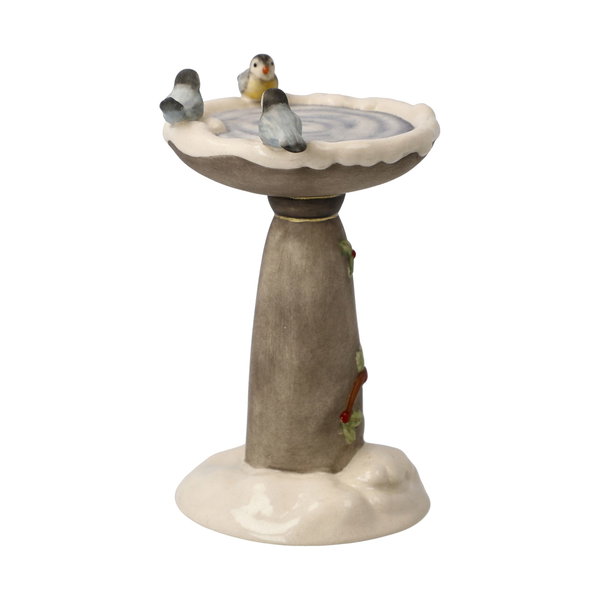 Porzellan Figur 'Winterliches Vogelbad' von Goebel 6x8,5x7cm