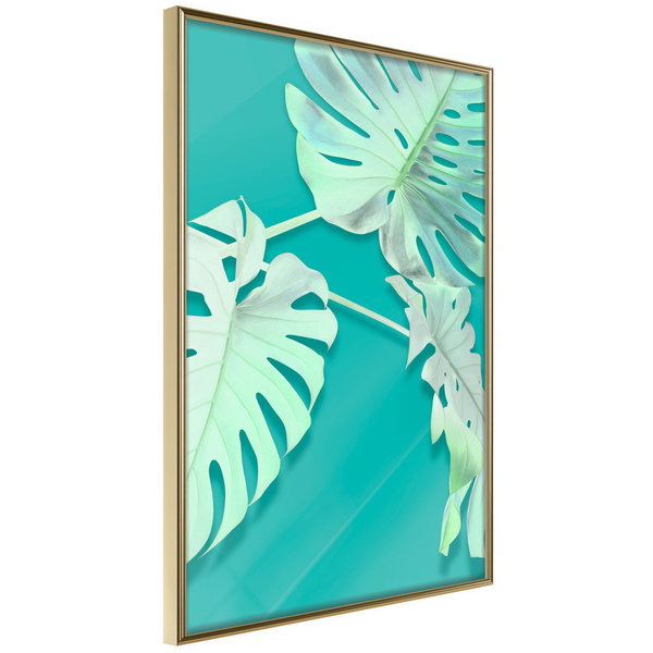 Poster 'Teal Monstera'