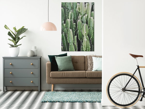 Kunstdruck auf Leinwand 'Cactus Garden Vertical'