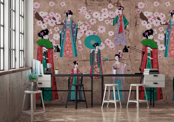 Tapete 'Kimono 2' 500x270cm