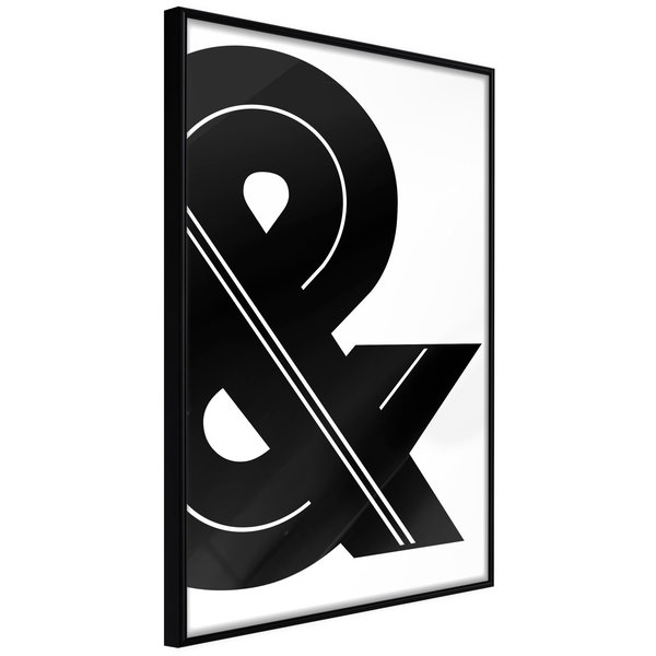 Poster 'Ampersand (Black and White)'