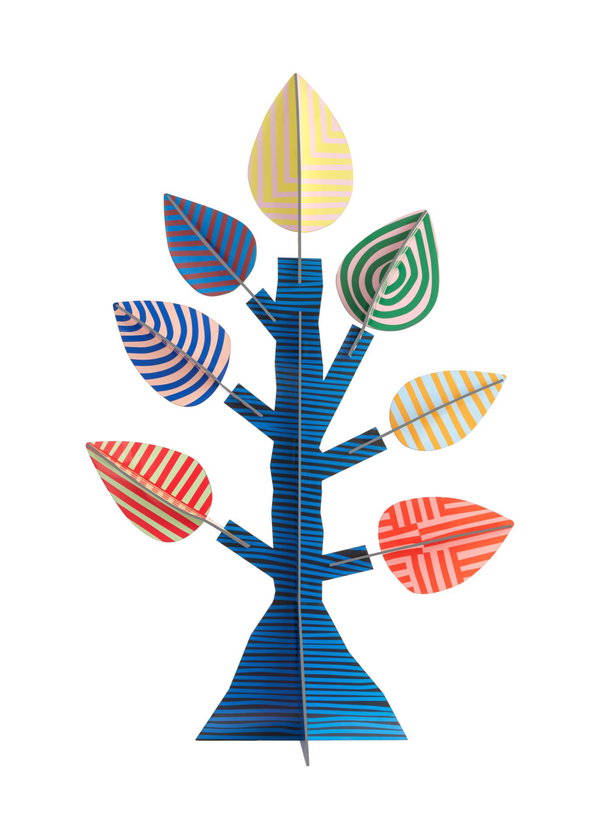 Papiersculpturen 'Striped Tree Art'