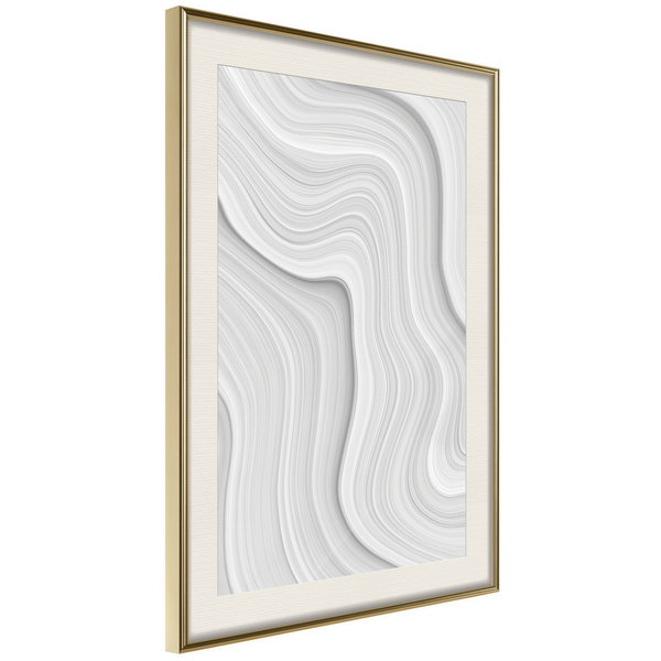 Poster 'Snow Contour Lines'